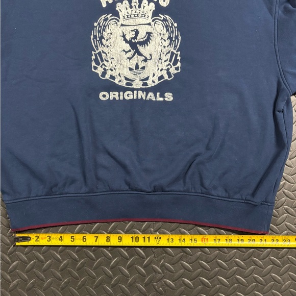 Adidas Originals Graphic Crest Sweatshirt | S Navy Blue | International Release - Picture 8 of 10